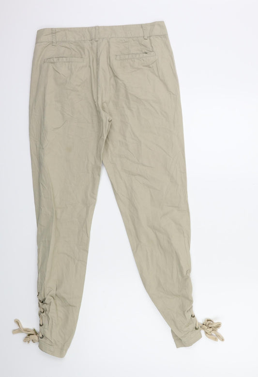 Papaya Womens Beige Trousers Size 10 L29 in