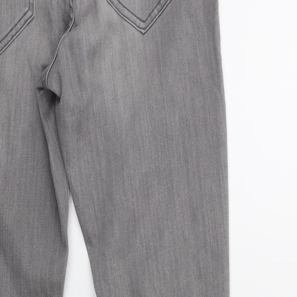 Brand and care label for Gap women’s grey denim skinny jeans, size UK 10, 30-inch leg