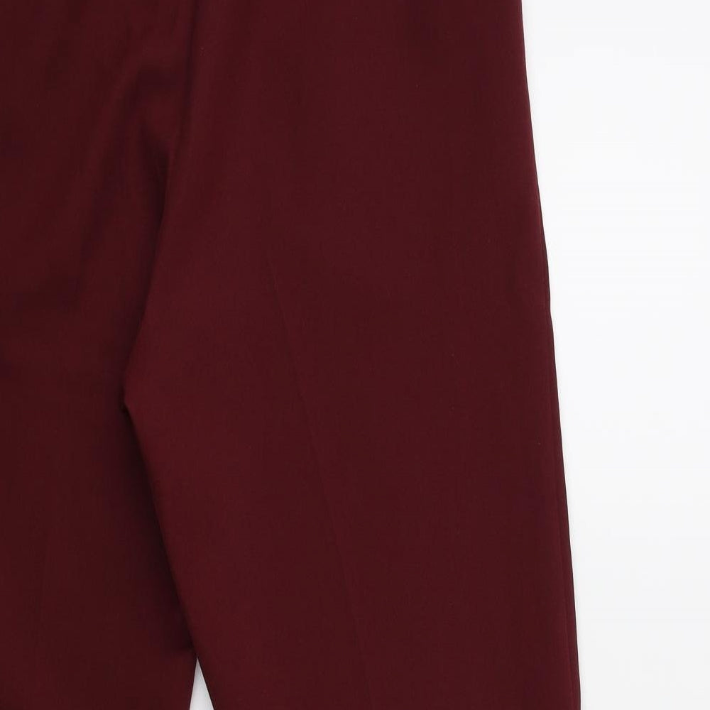 Topshop Womens Red Trousers Size 10 L28 in