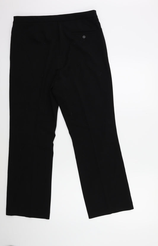 Marks and Spencer Womens Black Trousers Size 34 in L27 in