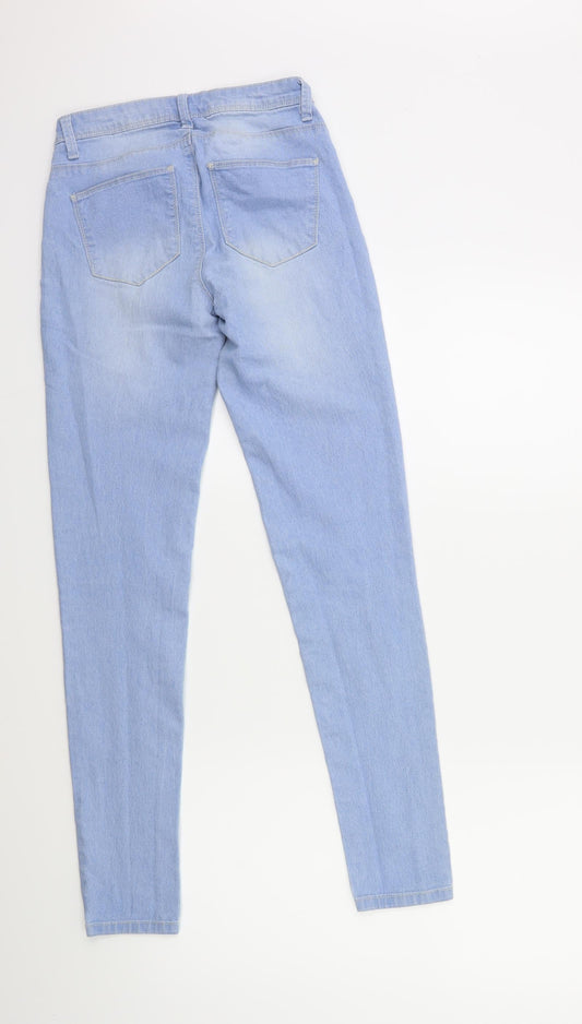 Denim & Co. Womens Blue Denim Skinny Jeans Size 6 L28 in