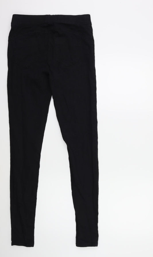 Denim & Co. Womens Black Denim Jegging Jeans Size 10 L31 in