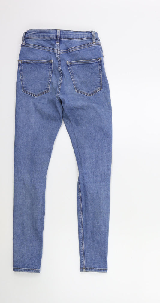 Topshop Womens Blue Denim Skinny Jeans Size 25 in L28 in