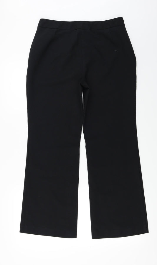 Marks and Spencer Womens Black Trousers Size 12 L26 in
