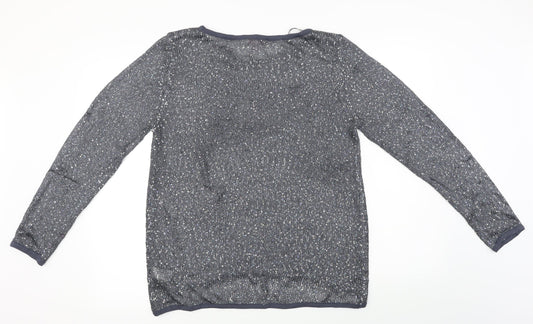 grace fashion Womens Blue Pullover Jumper Size 14