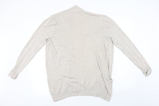 Peacocks Womens Beige Cardigan Jumper Size 14