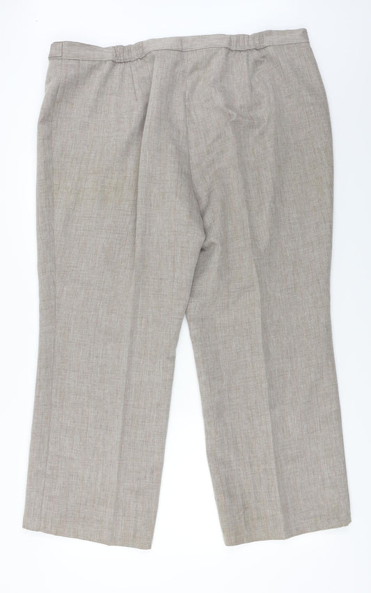 Marks and Spencer Womens Brown Trousers Size 20 L24 in
