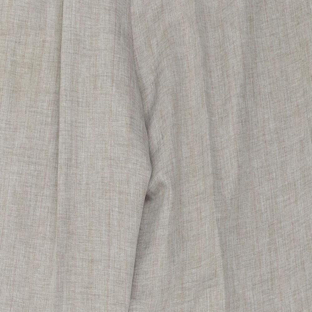 Brand and care label for Marks & Spencer women’s brown trousers, size UK 20, 24-inch leg