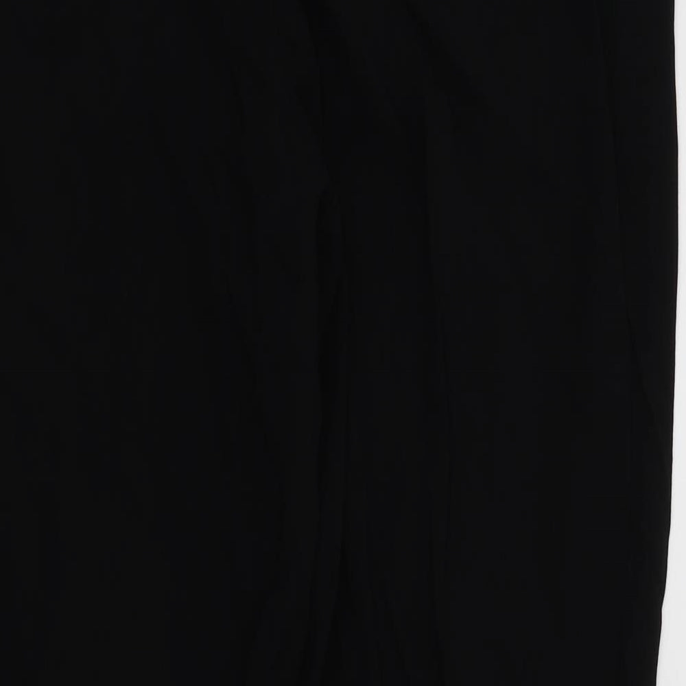 Brand and care label for Mango women’s black trousers, size L, 29-inch leg