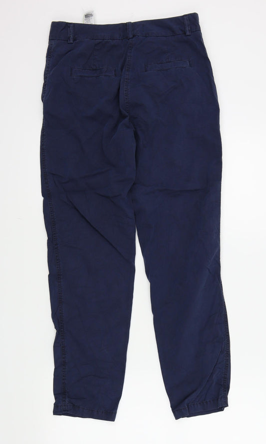 M&S Womens Blue Trousers Size 8 L26 in