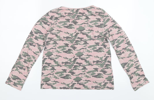 Primark Girls Pink Camouflage Basic T-Shirt Size 12-13 Years