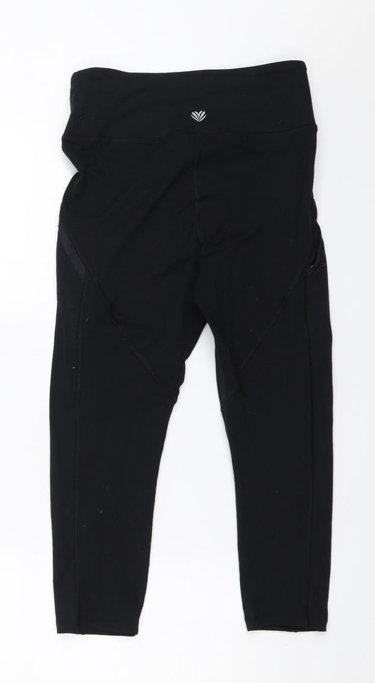 FOREVER 21 Womens Black Cropped Leggings Size S L21 in