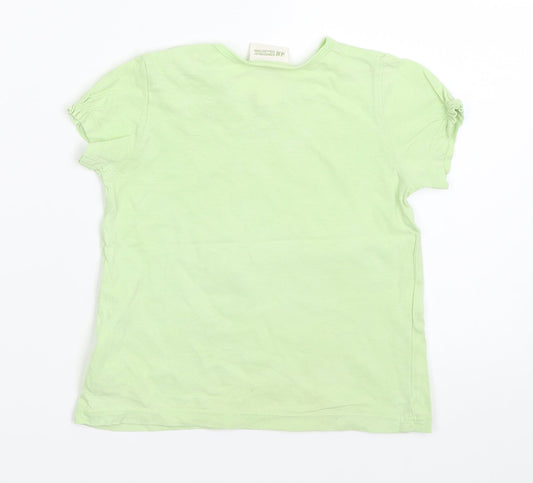 H&M Girls Green Basic T-Shirt Size 12-18 Months
