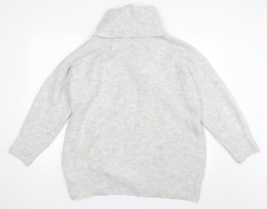 Topshop Womens Grey Pullover Jumper Size M