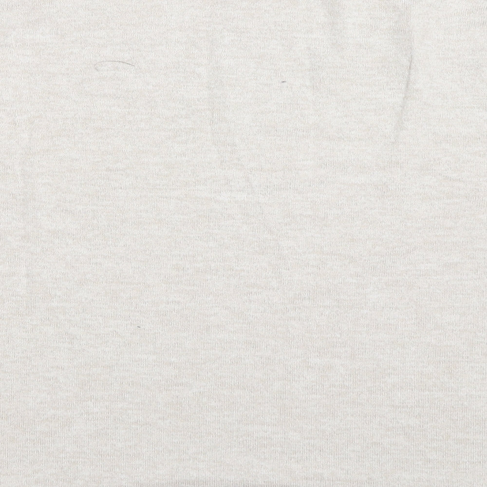 Brand and care label for H&M girls’ beige jumper, size 14, years