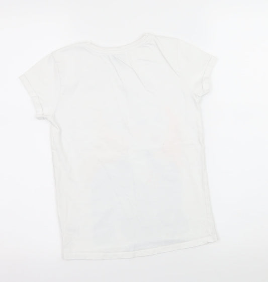 TU Girls White Jersey Basic T-Shirt Size 10 Years - Girl