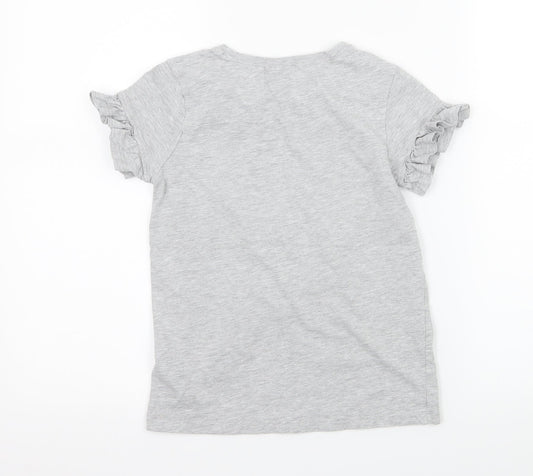 George Girls Grey Jersey Basic T-Shirt Size 10 Years - Rocket