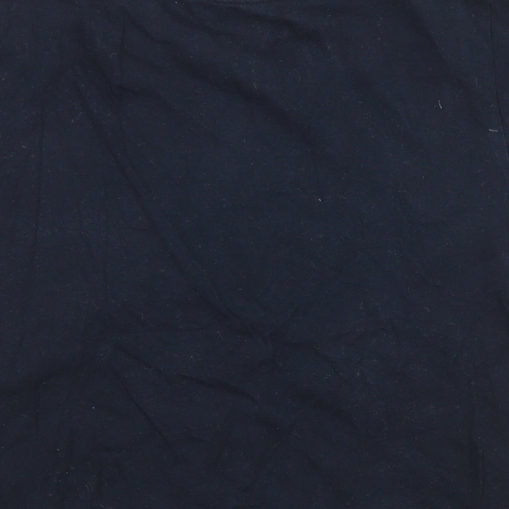 Brand and care label for Rebel boys’ blue jersey basic t-shirt, size 6-7, years - have a cool yule!