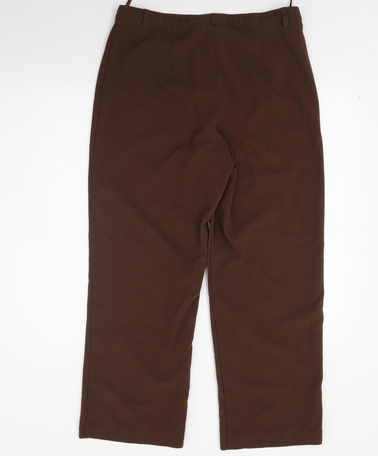 Damart Womens Brown Trousers Size 14 L25 in