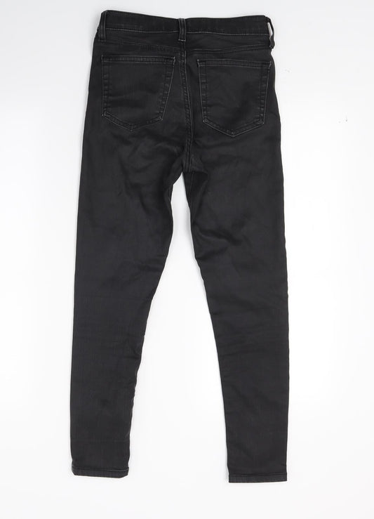 Topshop Womens Black Denim Skinny Jeans Size 25 in L23 in