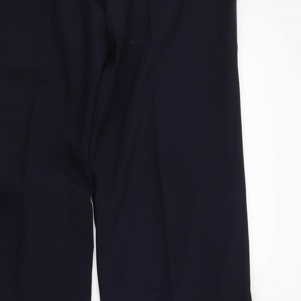 Brand and care label for Clubclass women’s blue trousers, size UK 14, 32-inch leg