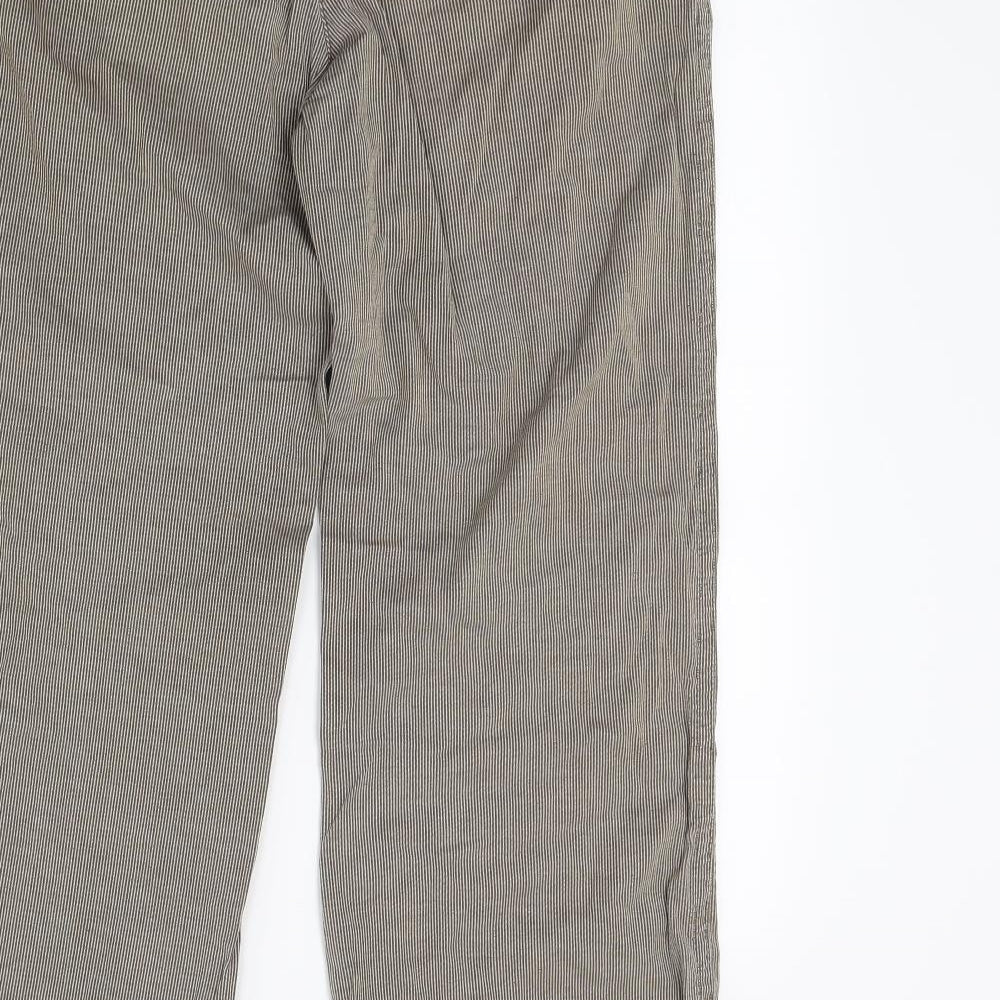 Olsen Womens Brown Striped Trousers Size 14 L26 in