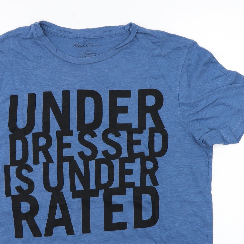 Kenneth Cole Mens Blue T-Shirt Size S