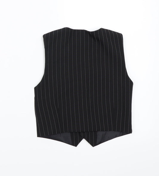 EST Boys Black Striped Jacket Waistcoat Size 3 Years