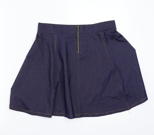 H&M Womens Blue A-Line Skirt Size S