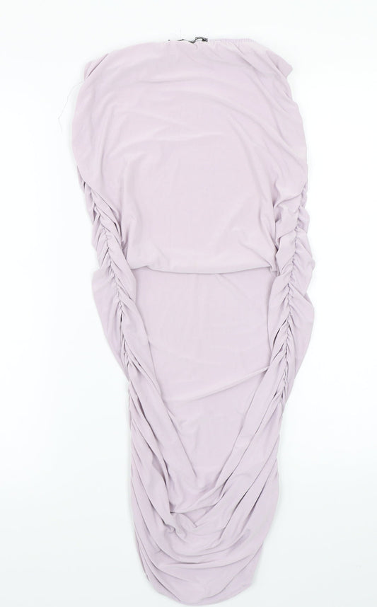 Boohoo Womens Purple A-Line Skirt Size 12