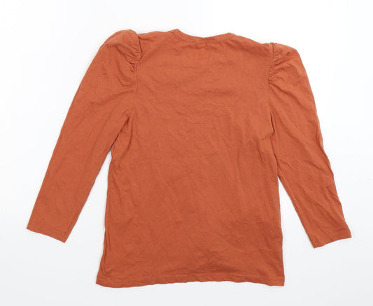 MNG Womens Brown Basic T-Shirt Size XS