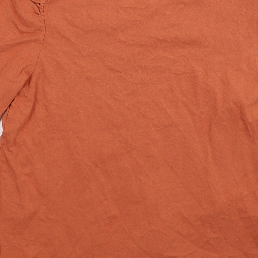 MNG Womens Brown Basic T-Shirt Size XS