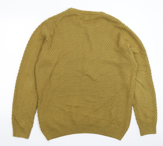 Primark Mens Beige Knit Pullover Jumper Size XL