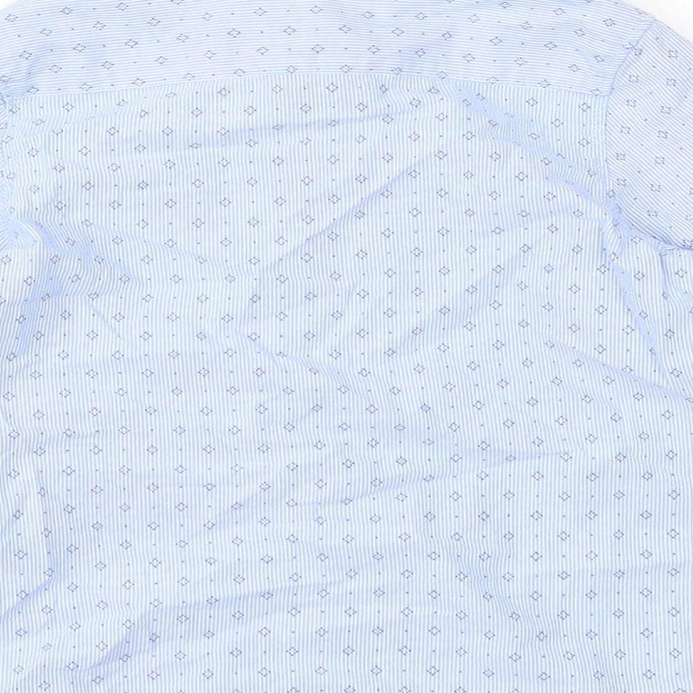 Zara Boys Blue Geometric Basic Button-Up Size 2-3 Years