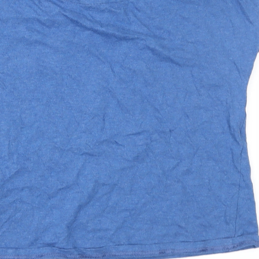 Marks and Spencer Girls Blue Basic T-Shirt Size 8-9 Years
