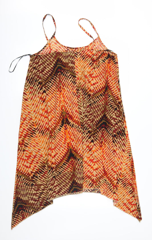 Simply Stock Shop Womens Brown Geometric Slip Dress Size M