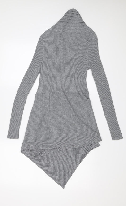 M&S Womens Grey Wrap Jumper Size 12