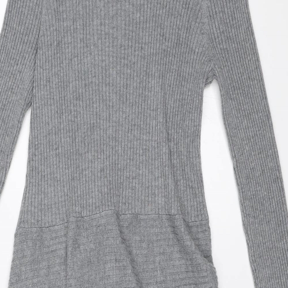 M&S Womens Grey Wrap Jumper Size 12