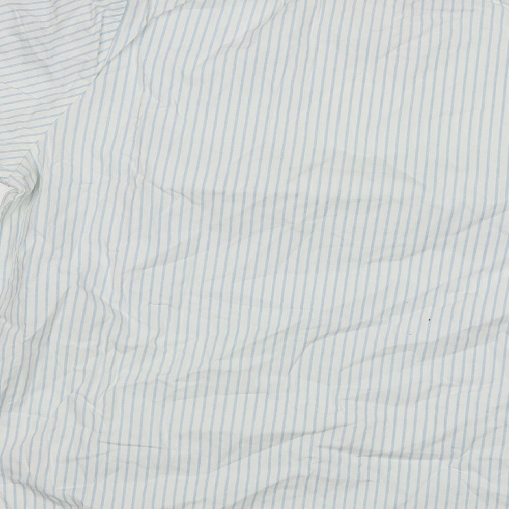Simply Be Womens White Striped Basic Blouse Size 16