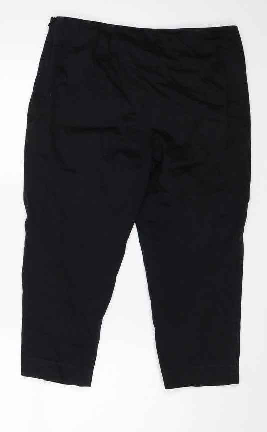 Marks & Spencer Womens Black Trousers Size 14 L20 in