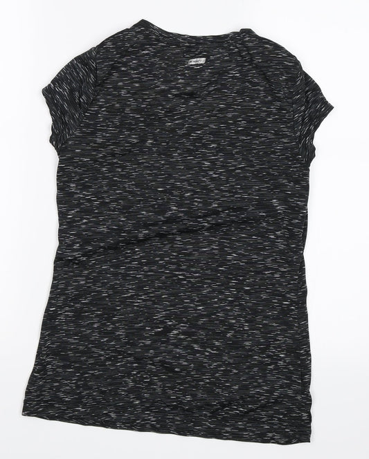 Preworn Womens Black Basic T-Shirt Size 8
