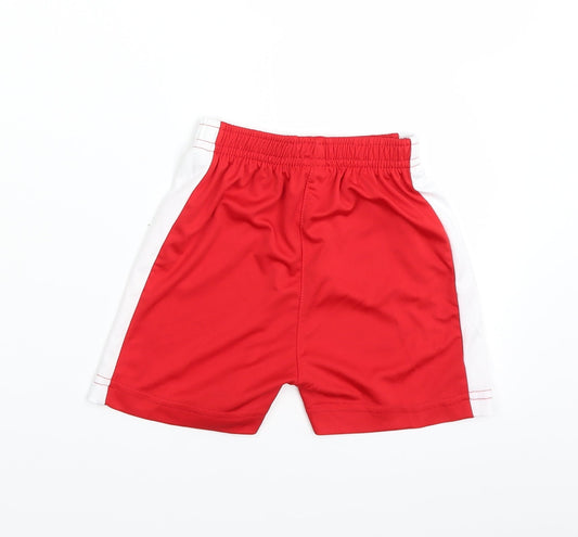 Preworn Boys Red Bermuda Shorts Size 3 Years