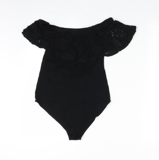 Select Womens Black Bodysuit One-Piece Size 12