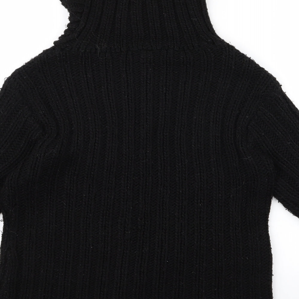 Brand and care label for prewovbla women’s black jumper, size M