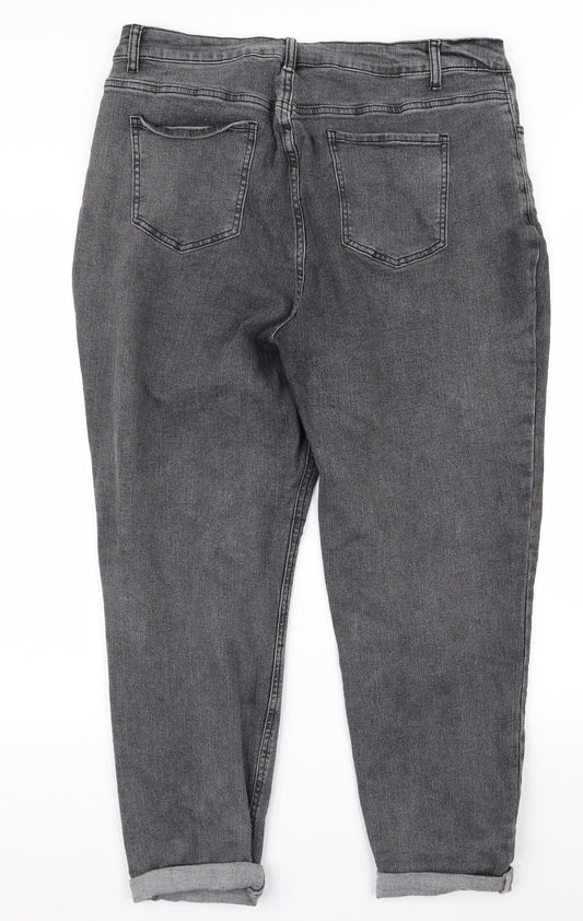 SHE IN Womens Grey Bootcut Jeans Size XL L20 in