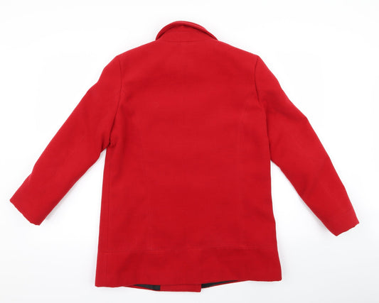 Covent Garden Womens Red Overcoat Coat Size 12