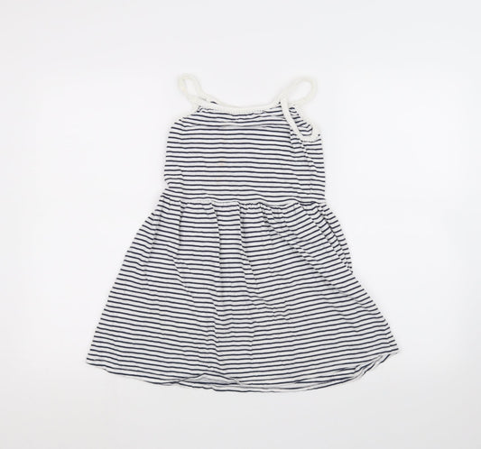 NEXT Girls White Striped A-Line Size 8 Years