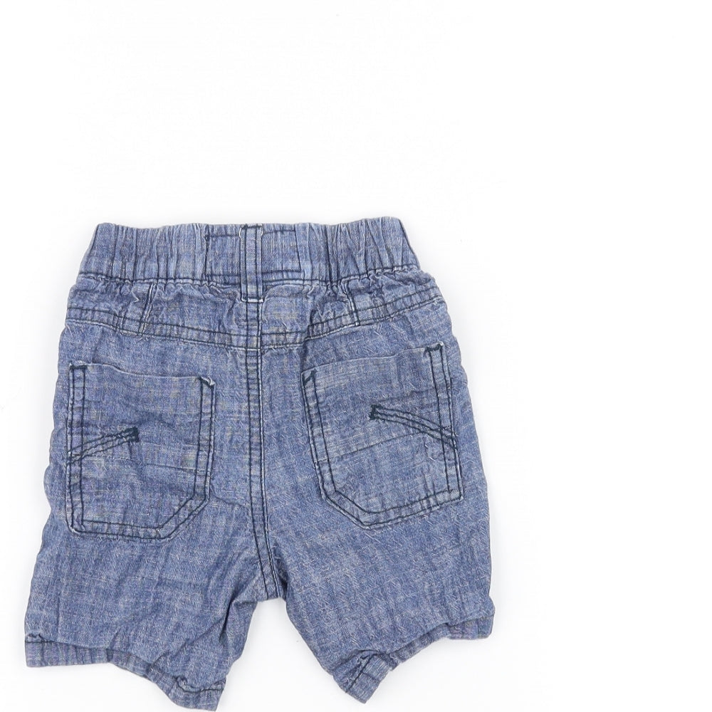 Brand and care label for Next Baby Blue Cropped Trousers, size 9-12, Months