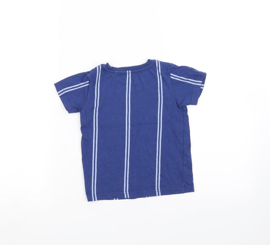 NEXT Boys Blue Striped Basic T-Shirt Size 3 Years