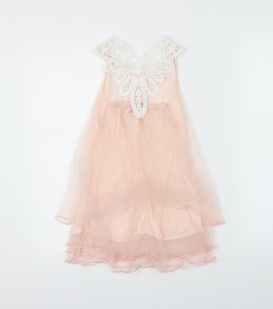 catpapa Girls Pink Tutu Dress Size 3-6 Months